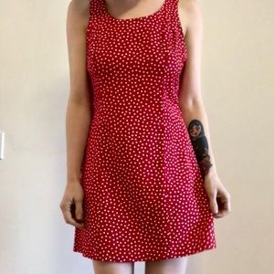 Vintage red & white polka dot dress